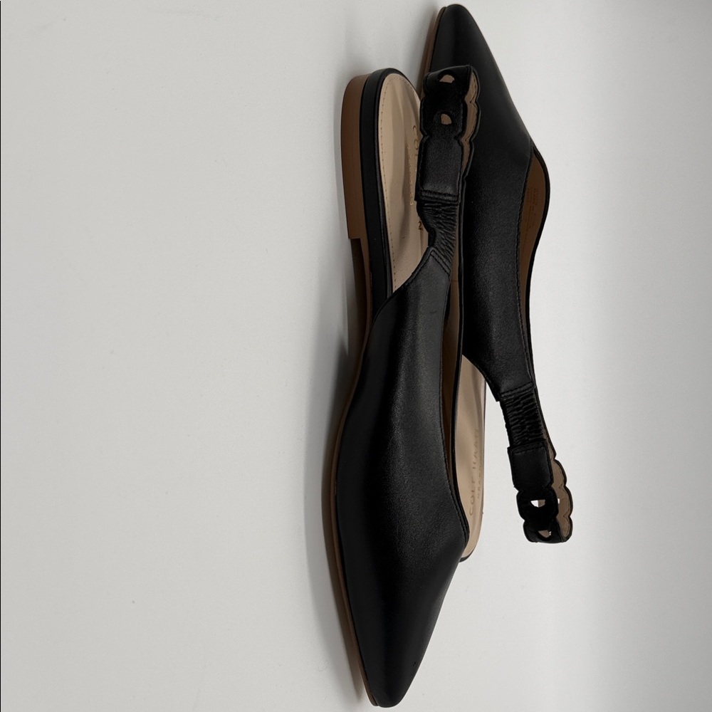 Cole Haan Black Slingback Flats NEOT - Picture 3 of 7